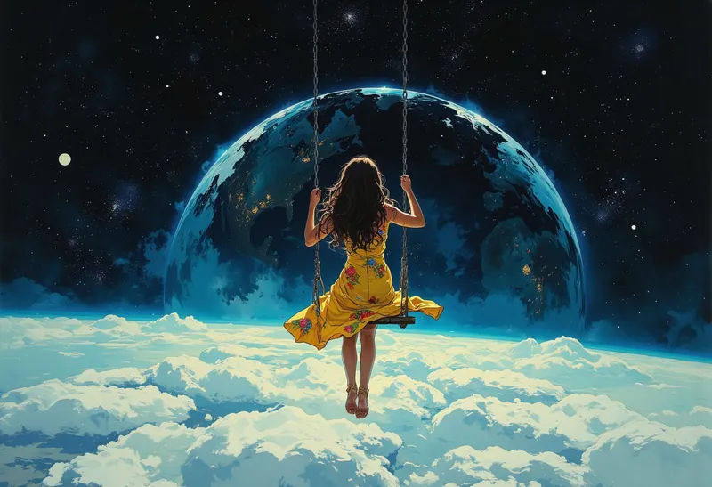 Space Swing wallpaper