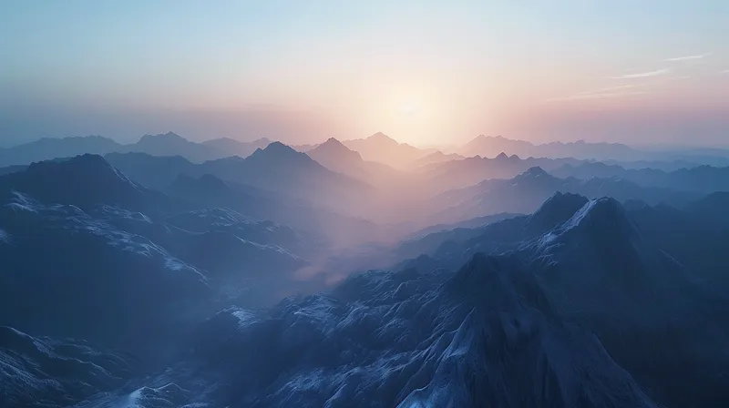 mountain landscape at sunrise wallpaper