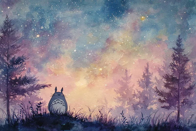 Totoro With A wallpaper