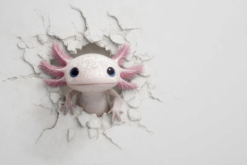 Axolotl Is Peeking wallpaper
