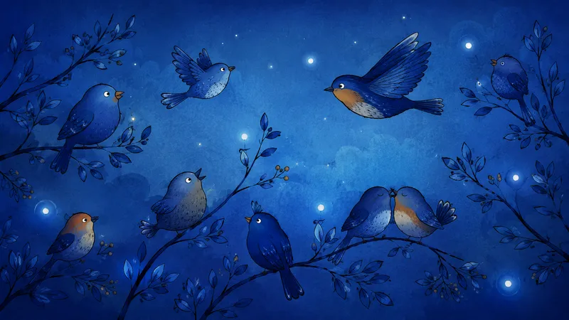 Blue Birds wallpaper