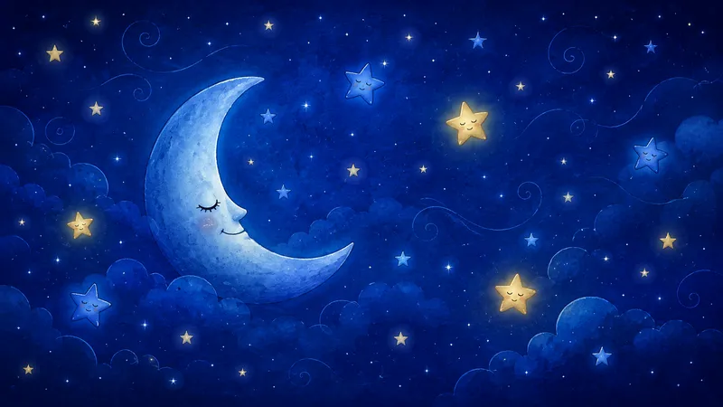 the moon and stars wallpaper