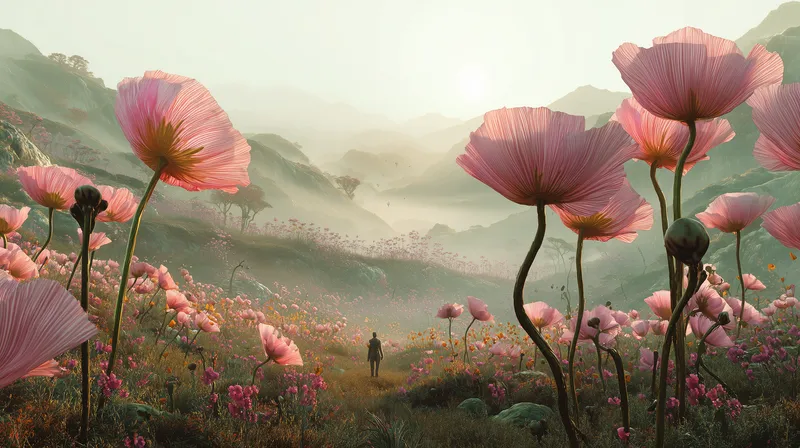 Giant Blooms at Dawn wallpaper