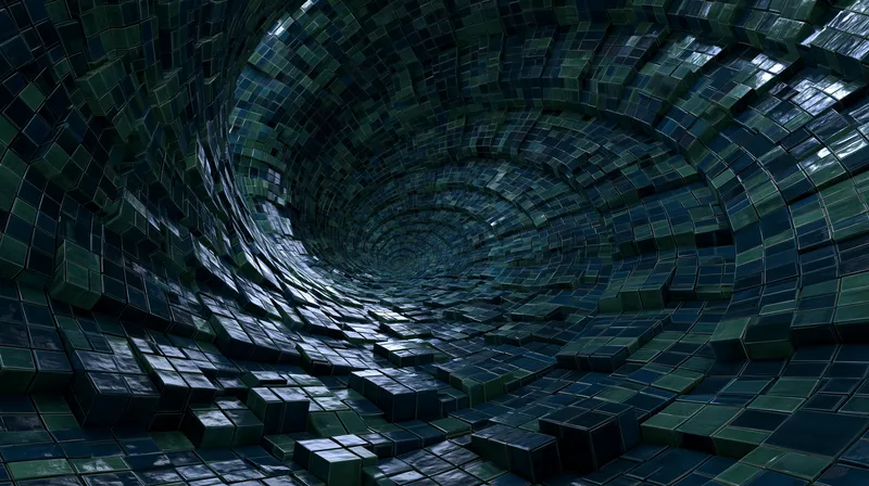 Digital Vortex Tunnel wallpaper