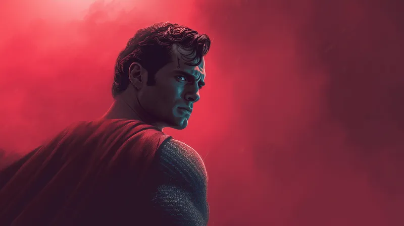 Man of Steel in Crimson Mist wallpaper