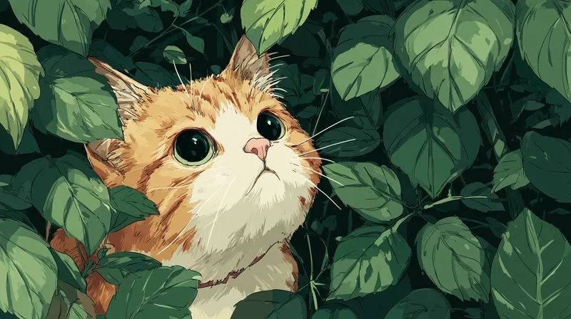 Hidden in the Leaves wallpaper