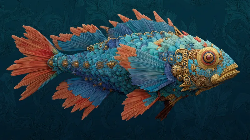 Clockwork Reef Fish wallpaper