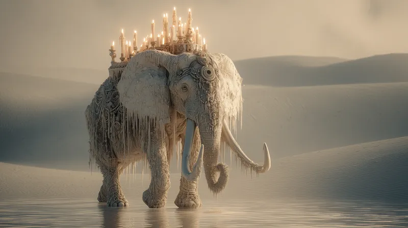 The Sacred White Elephant wallpaper