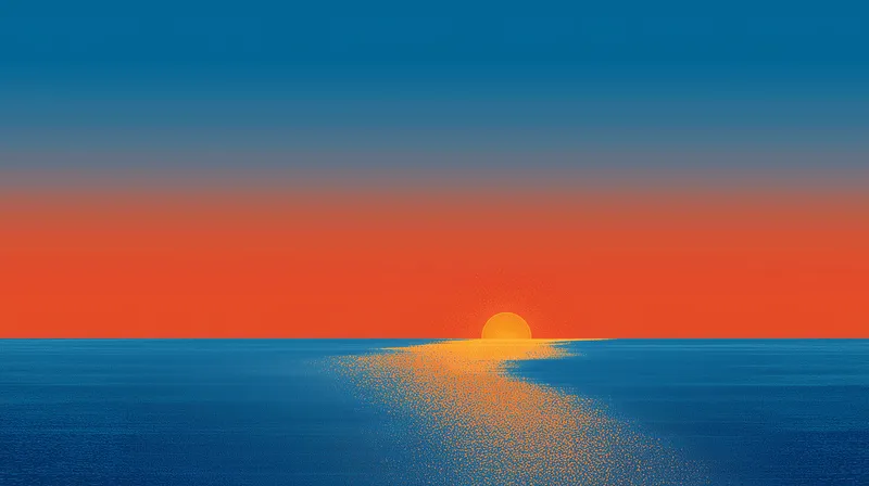 Ocean Sunset Minimalist wallpaper