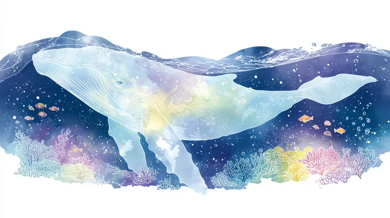Celestial Whale of the Deep wallpaper