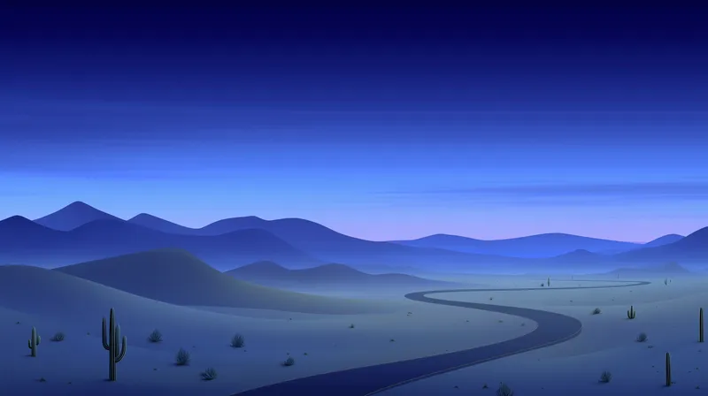 Desert Highway at Twilight wallpaper