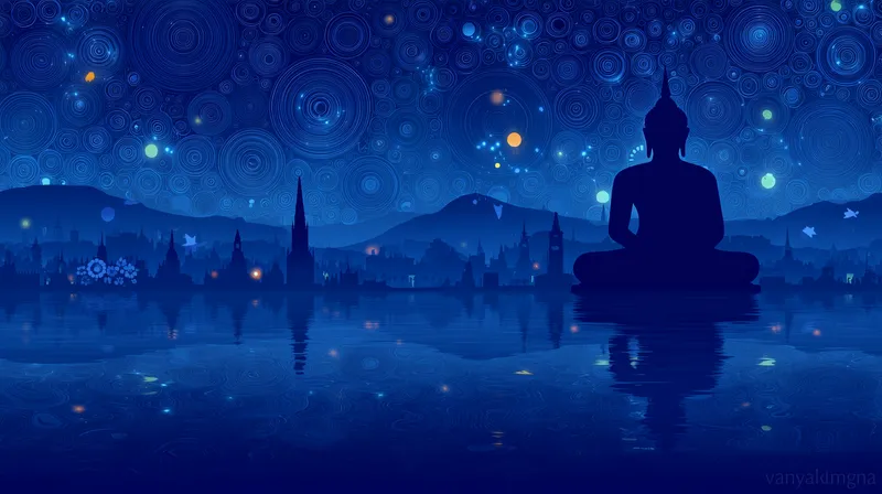 Starry Night Meditation wallpaper