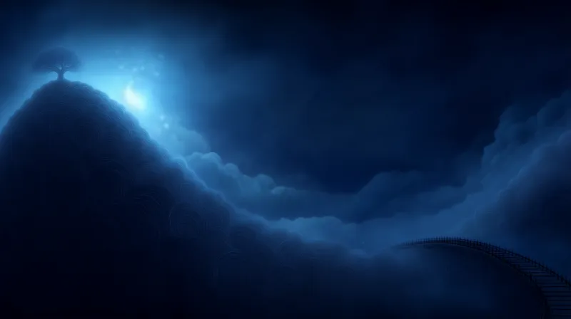 Luminous Tree on the Edge of Night wallpaper