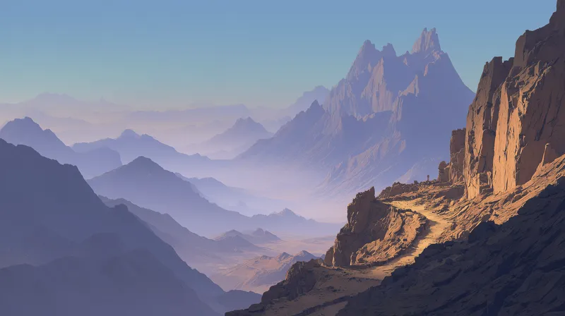 Desert Mountain Pass at Dusk wallpaper
