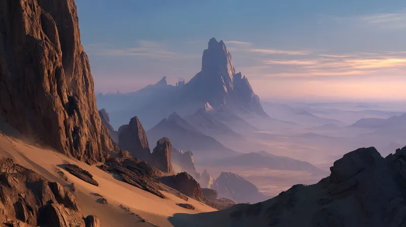 Desert Spires at Dusk wallpaper