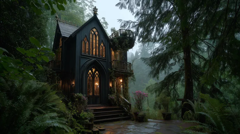 Gothic Forest Sanctuary wallpaper