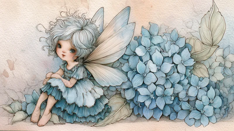 Hydrangea Fairy wallpaper