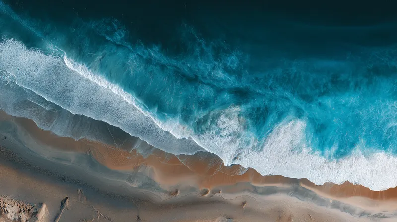 Aerial Shoreline Surge wallpaper