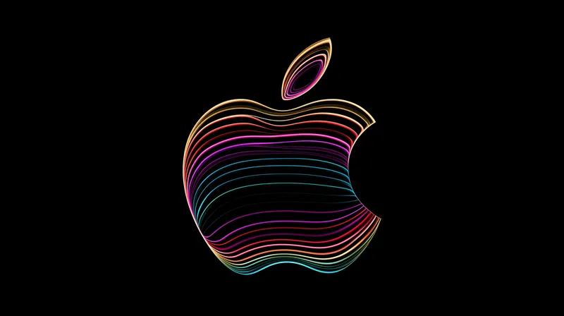 Neon Apple Contours wallpaper