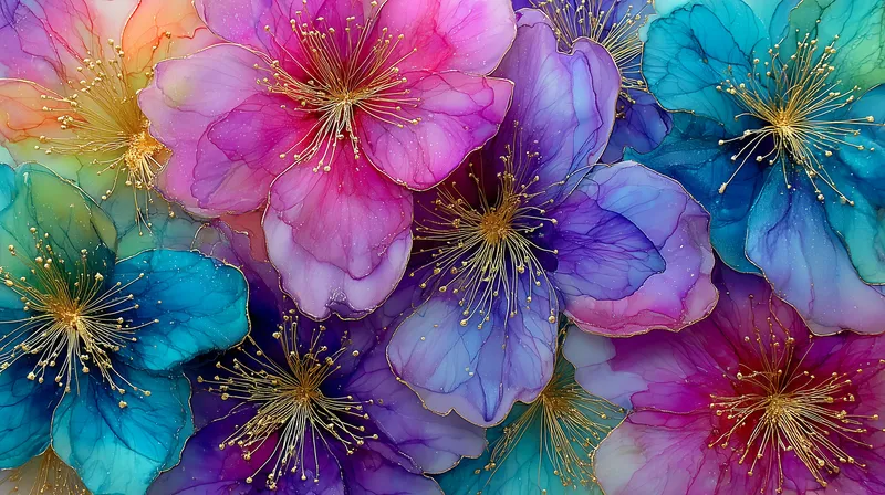 Luminous Bloom Symphony wallpaper