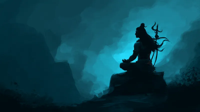 Lord Shiva in Eternal Meditation wallpaper