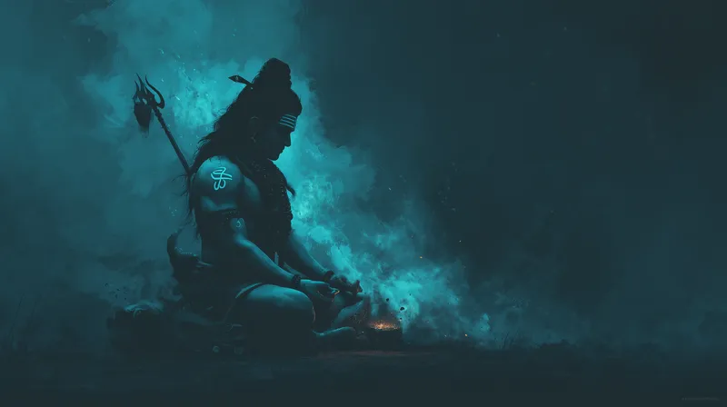 Lord Shiva in Eternal Meditation wallpaper