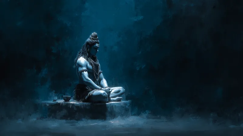 Lord Shiva in Eternal Meditation wallpaper