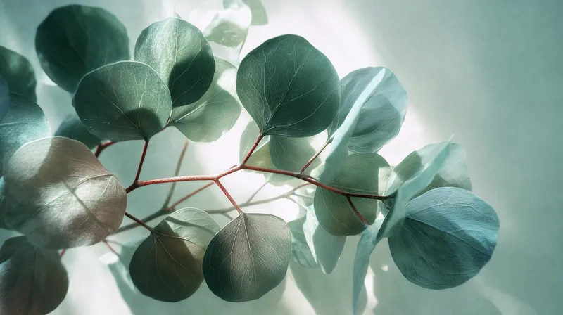 Silver Dollar Eucalyptus in Soft Light wallpaper