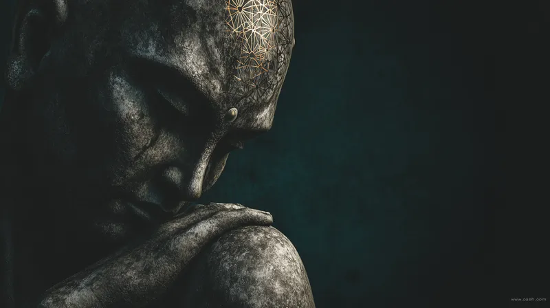 Stone Buddha in Contemplation wallpaper