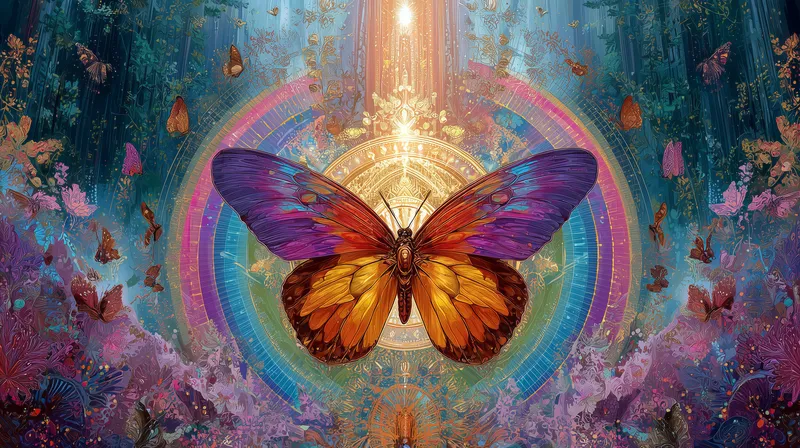 Celestial Butterfly Mandala wallpaper