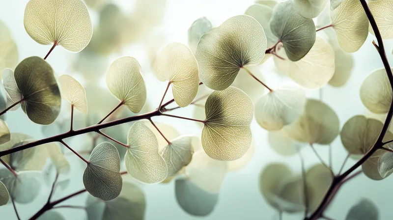 Silver Dollar Eucalyptus Branches wallpaper