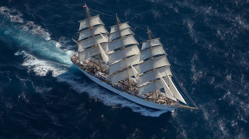 Full Sail on the Open Ocean wallpaper