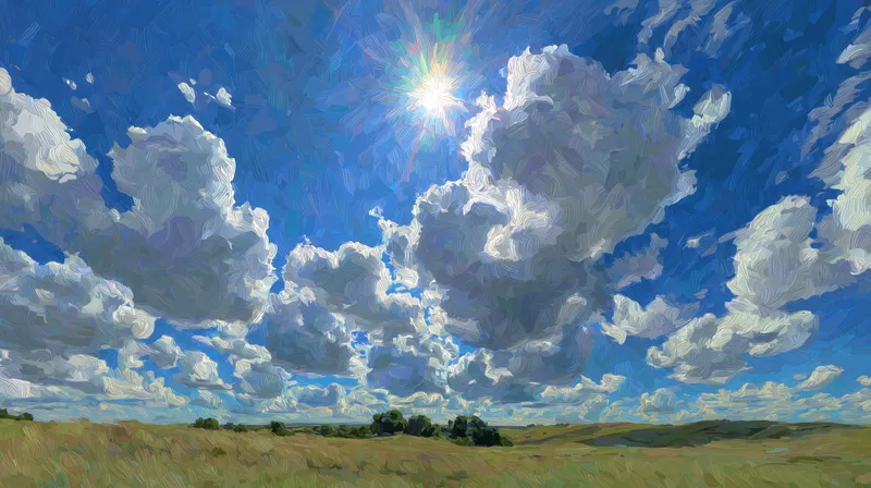 Sunburst Over the Prairie wallpaper