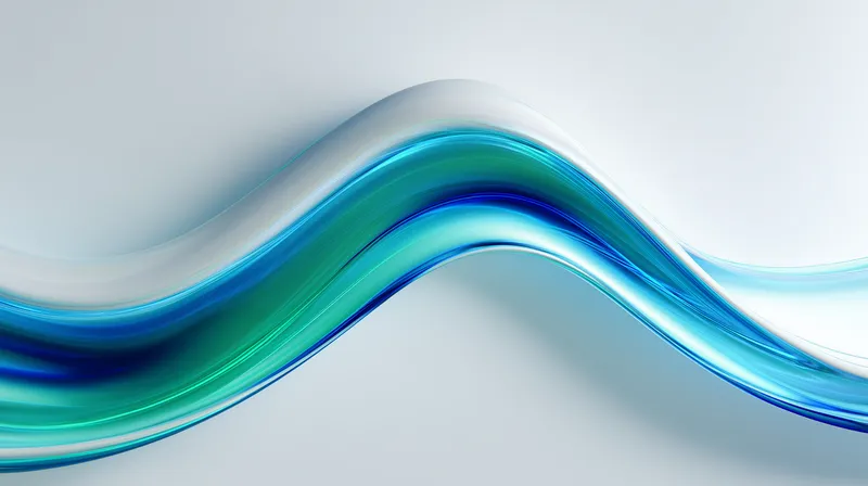 Fluid Blue-Green Wave Flow wallpaper