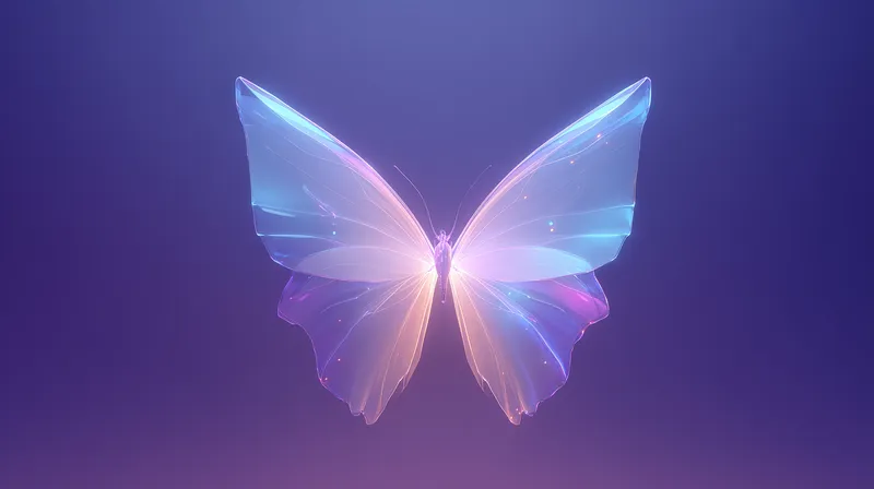 Crystal Butterfly Glow wallpaper