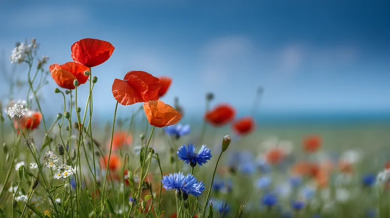 Wildflower Meadow in Summer Light wallpaper