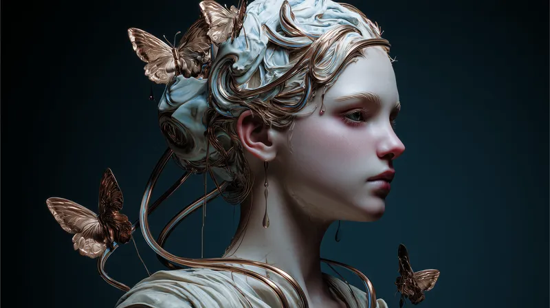 Ethereal Butterfly Goddess wallpaper