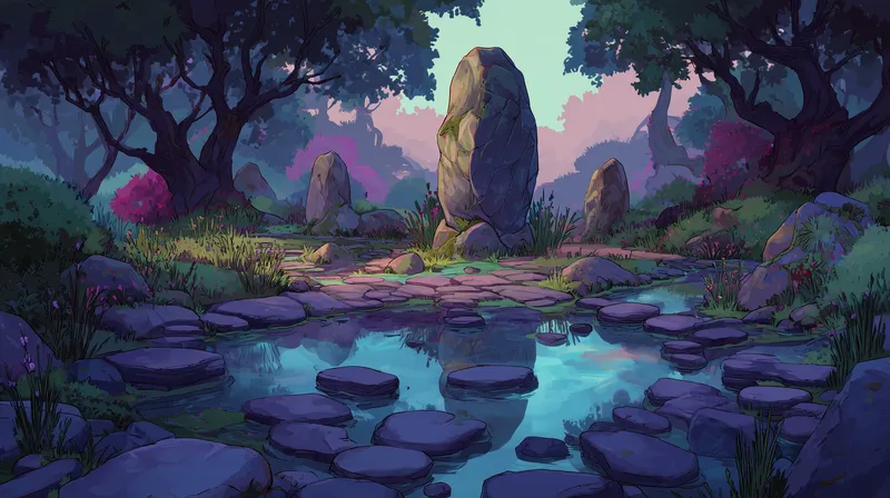 Enchanted Stone Circle at Twilight wallpaper