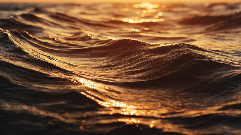 Golden Hour Ocean Waves wallpaper