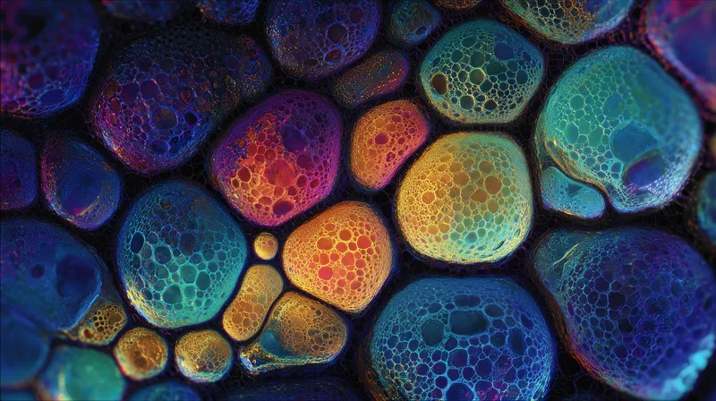 Chromatic Cell Clusters wallpaper