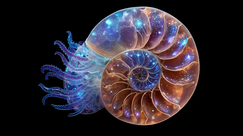 Cosmic Nautilus wallpaper