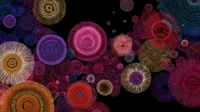 Cosmic Bloom Circles wallpaper