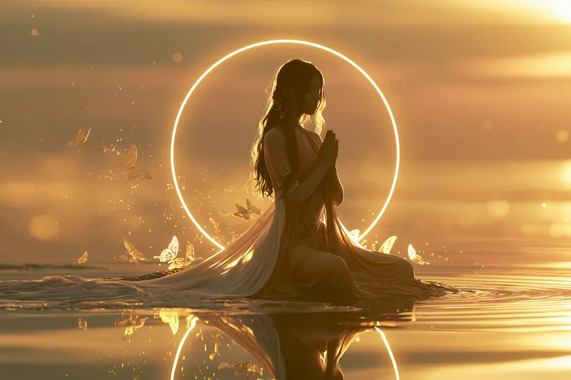 Golden Serenity wallpaper