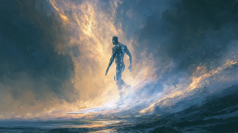 Cosmic Wave Silver Surfer Wallpaper wallpaper