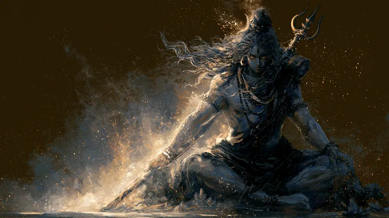 Cosmic Dark Mahadev 4K Laptop Wallpaper wallpaper