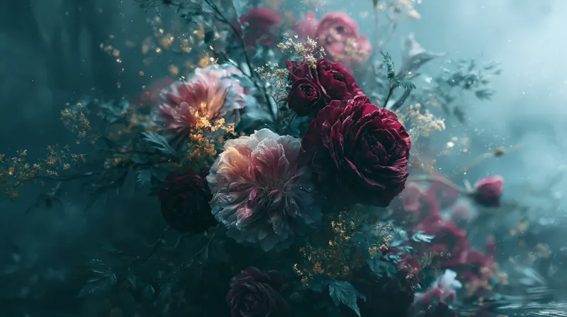 Dark Moody Roses Floral Wallpaper wallpaper