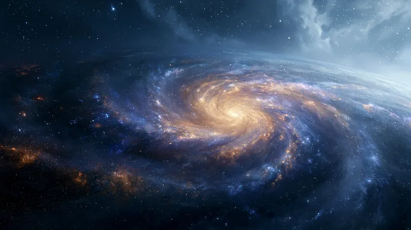 Spiral Golden Core Galaxy Wallpaper wallpaper