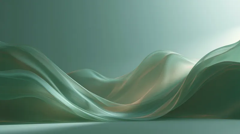 Flowing Sage Green Waves Wallpaper wallpaper