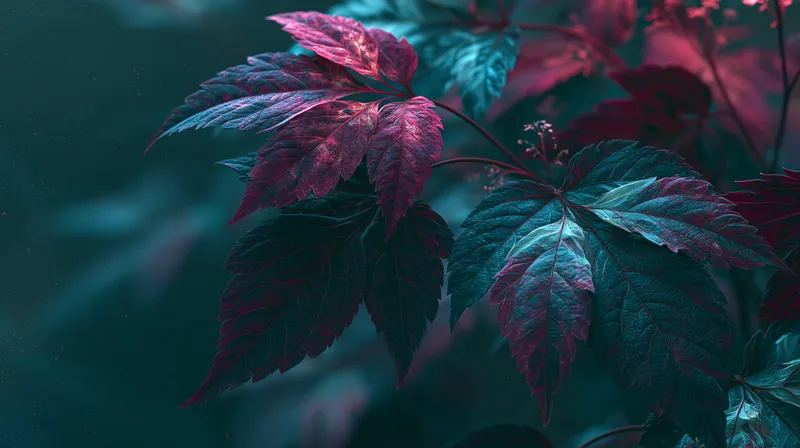 Crimson Dark Leaves Wallpaper wallpaper