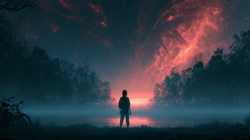 Misty Portal Stranger Things 4K Wallpaper wallpaper